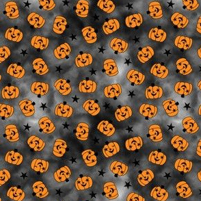 starry eyed and winking pumpkin toss dark gray (micro scale)