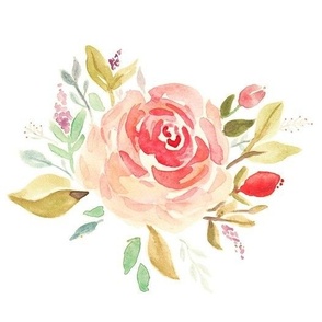 big watercolor rose