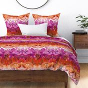 Lesbian Dragon Damask - New Lesbian (2018) Pride Flag Colors - Carnival Devil Butterfly Snake for Party, Prom, home decor 
