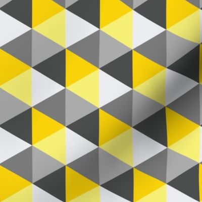 Gray and Yellow Geometric Hexagon