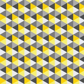 Gray and Yellow Geometric Hexagon