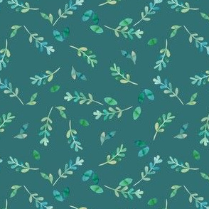 Leafy Spring Toss on Teal
