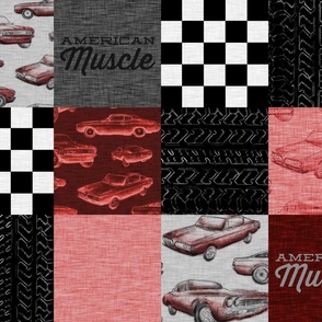 American Muscle Wholecloth Quilt - Red