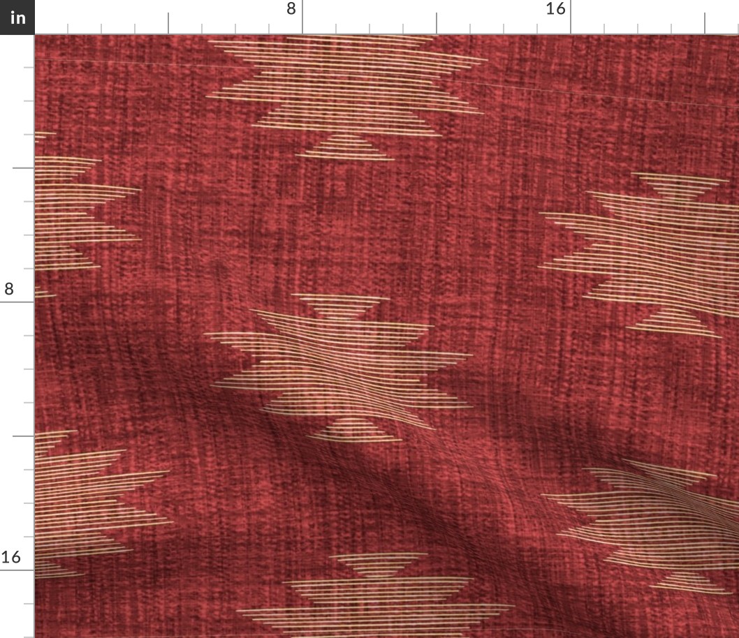 Large woven Kilim - rust red