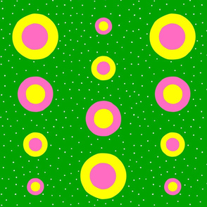 Jumbo mod spots - green and pink