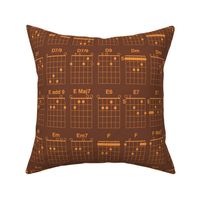 guitar chords - copper on brown