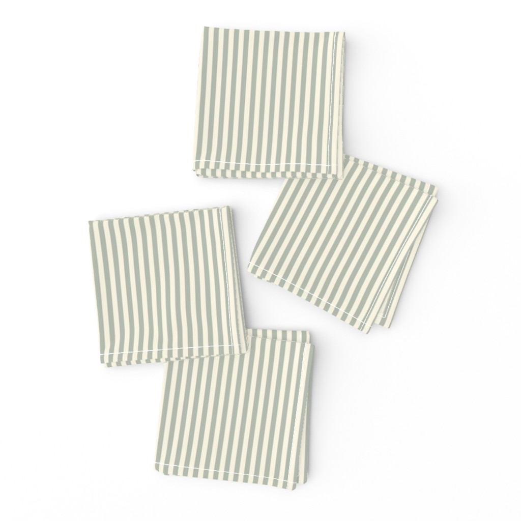 Sage green stripe - linen pinstripe