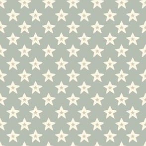 stars, sage green 