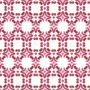 Tribal Pink and White Floral