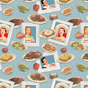 MOM'S COOKIN' - RETRO FOOD COLLECTION (BLUE)