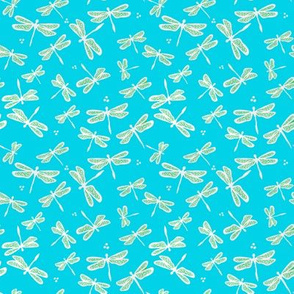 Dandy Dragonflies on Aqua III