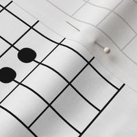 guitar chords, extra large - black and white