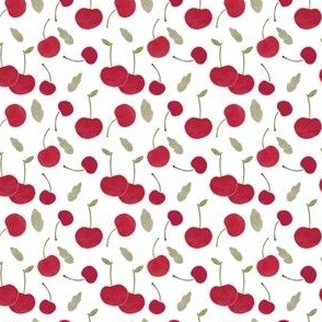 Cherries YUM Off White Background