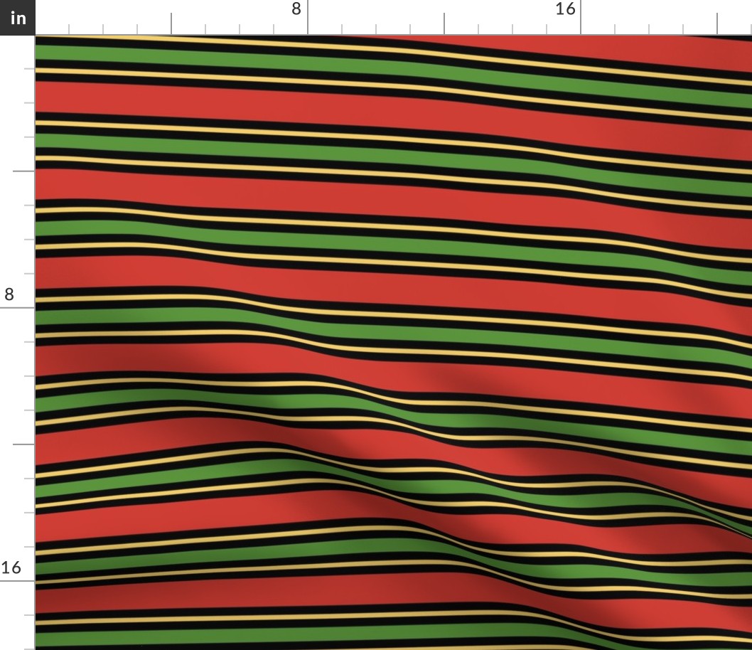 Kwanzaa Stripes Medium Horizontal