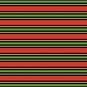 Kwanzaa Stripes Small Horizontal
