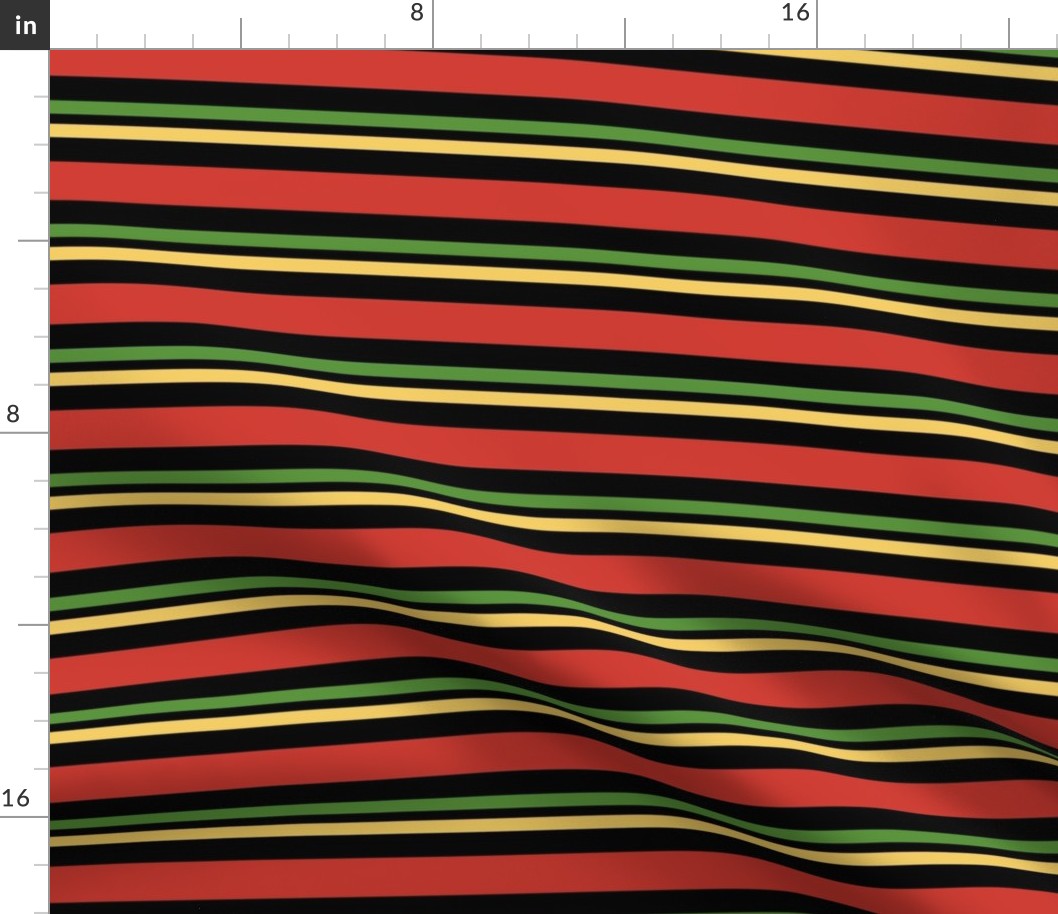 Kwanzaa Striped Large Horizontal