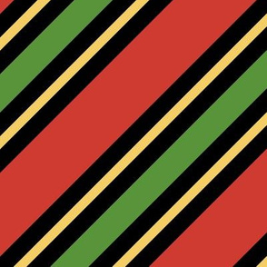 Kwanzaa Stripes Large Diagonal