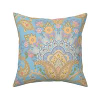 Paisley Damask L Blue