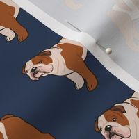 English Bulldog Bliss - Navy Canine Cuddle
