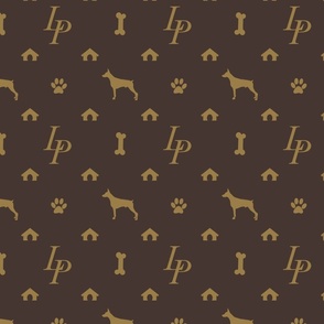 Louis Mini Pinscher Luxury Dog Attire Monogram Pattern