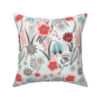 Red dot florals - medium