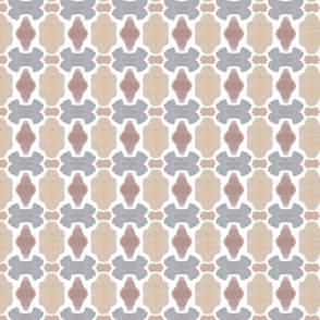Small Scale Beige, Blue and Plum Watercolor Background Pattern