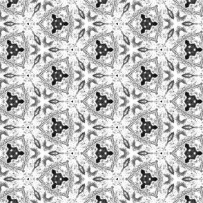 Black and White Triangle Abstract