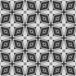 Black and White Diamond Geometric