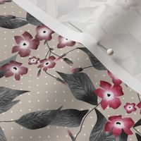  Rustic retro sixties floral pattern for dolls