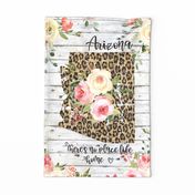 Arizona State Leopard and Watercolor Floral teatowel