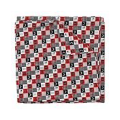 1.5 inch Volleyball//Jr Red Knights - Wholecloth Cheater Quilt