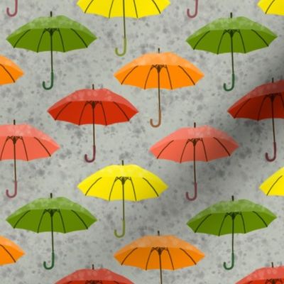 Umbrellas in the Rain, Grey