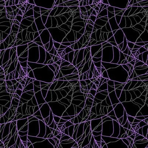 Layered Purple Spiderwebs small scale