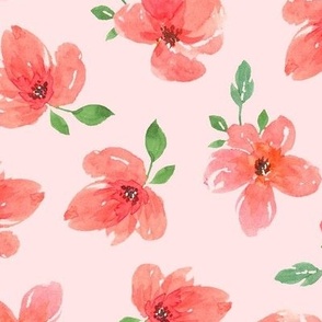 watercolor pink floral