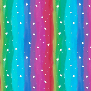 Rainbow blur stars