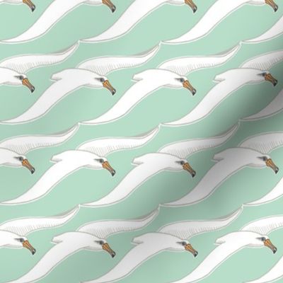 Albatross Tessellation, Barnacle Green