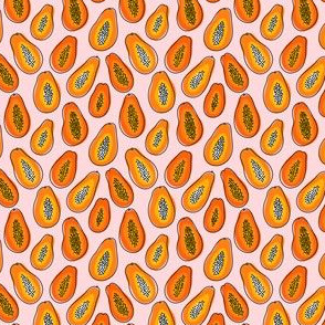 Extra micro scale abstract papayas summer vibes pattern