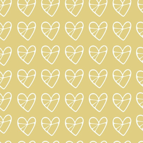 Tic Tac Toe Hearts in Yellow