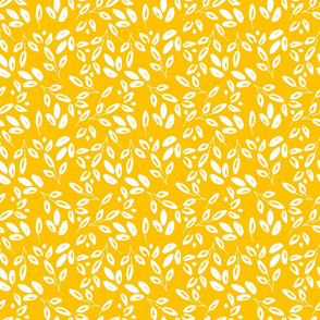 Bright yellow and white leaves, cottage core, farmhouse ©terriconraddesigns