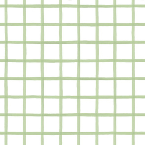 Wide Painted Custom Green on White Grid