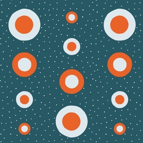Jumbo Mod Spots - orange, white, petrol blue
