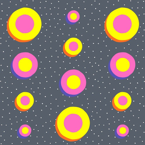 Jumbo Mod Spots - pink and yellow shaded