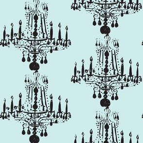 035-ed Chandelier in blue