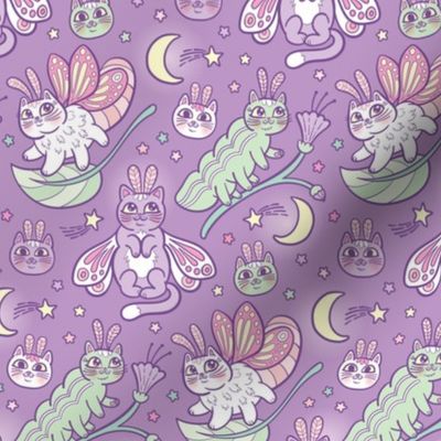 Kitty Moths {small} in Purple