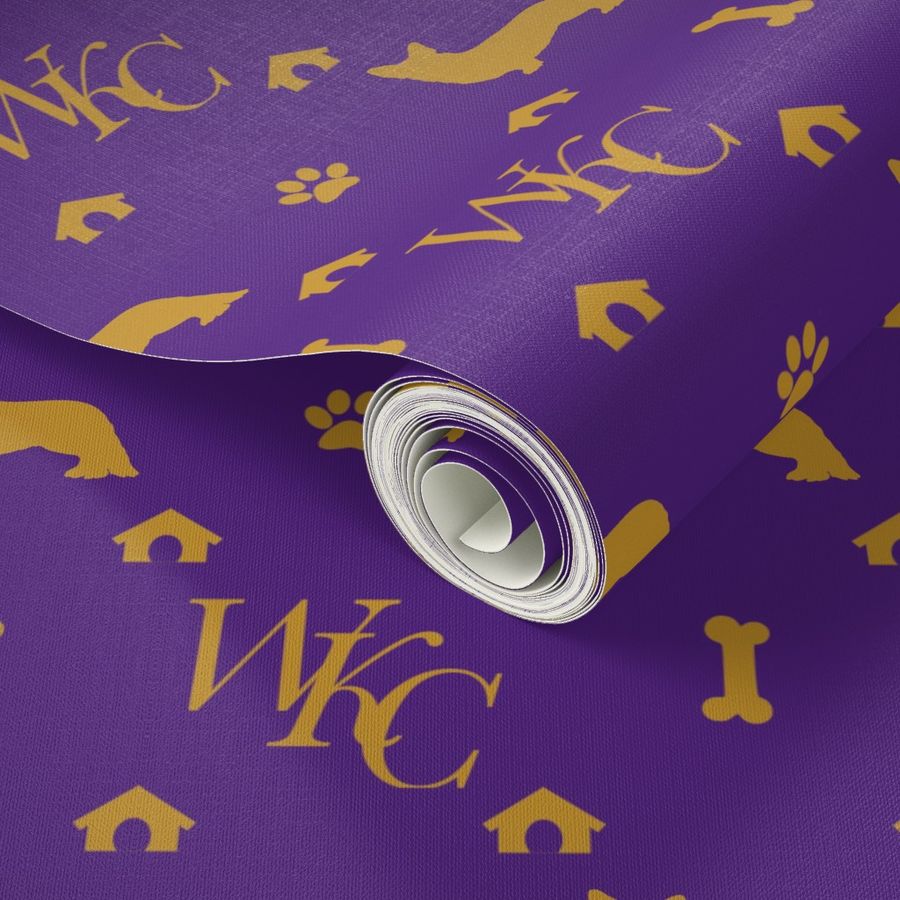 WKC Cardigan Corgis on Purple and Gold