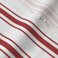 Mattress Ticking Narrow Striped Pattern in Crimson Red