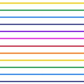 Narrow rainbow stripe - horizontal (mini)