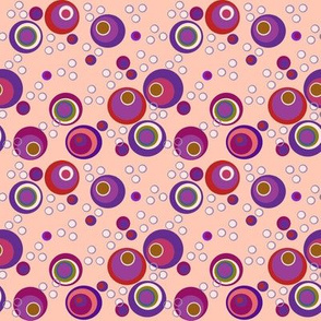 peach purple circles