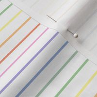 Narrow bright pastel rainbow stripes - horizontal (mini)