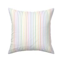 Narrow bright pastel rainbow stripes - vertical (mini)
